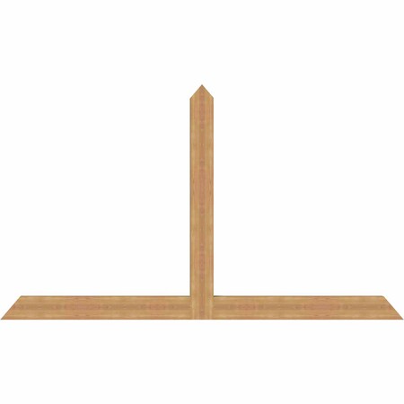 Ekena Millwork Portland Timber Gable Bracket, Western Red Cedar, 96"W x 56"H x 3 1/2"D x 5 1/2"F, 14/12 Pitch GBW096X56X0406POR00SWR